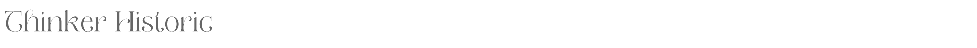 Sample characters Thinker Historic Font